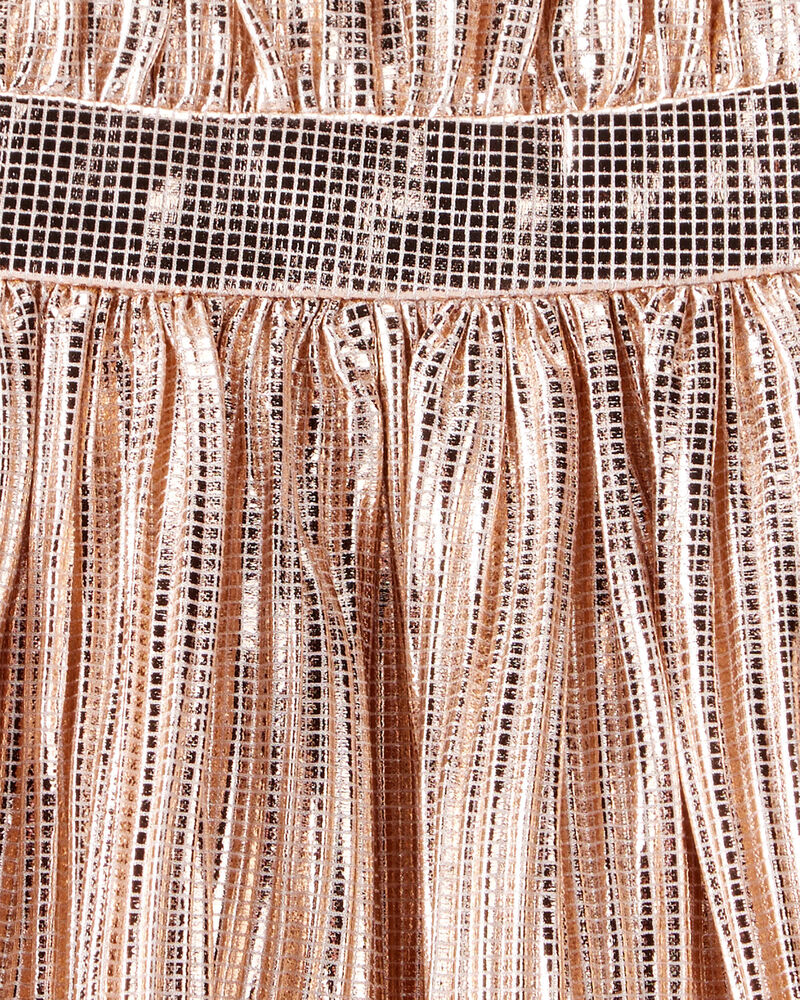 Baby Girl Sleeveless Occasion Dress - Gold, image 2 of 3 slides