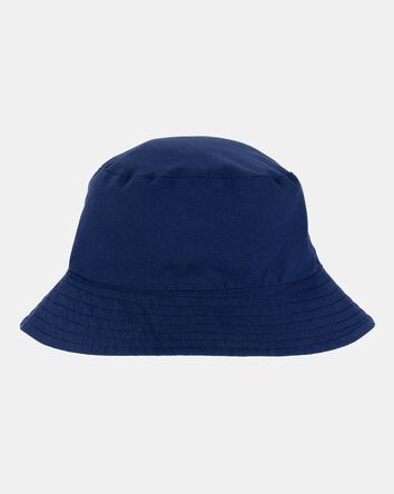 Toddler Reversible Solid Swim Bucket Hat - Blue, 