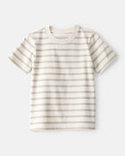 Toddler Boy Striped Short-Sleeve Pocket Tee - Tan, image 1 of 3 slides