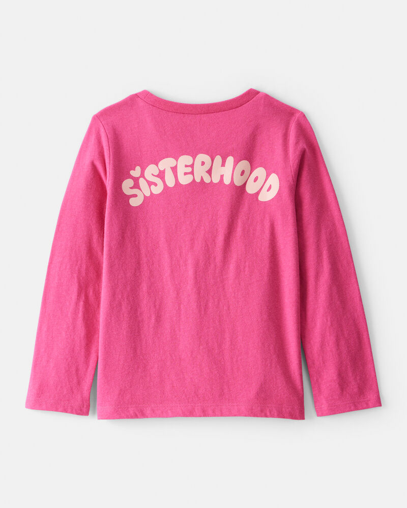 Toddler Girl Sisterhood Long-Sleeve Graphic Tee - Pink, image 2 of 5 slides