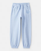 Girls 2-Piece Smiley Face Pullover Sweatshirt & Joggers Set - Blue, image 4 of 6 slides