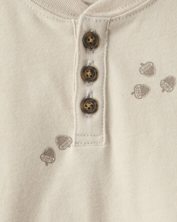 Baby Boy Acorn Short-Sleeve Tee - Brown, 