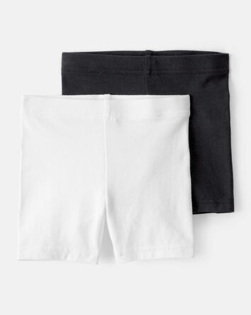 Toddler Girl 2-Pack Tumbling Shorts - Black/White, 
