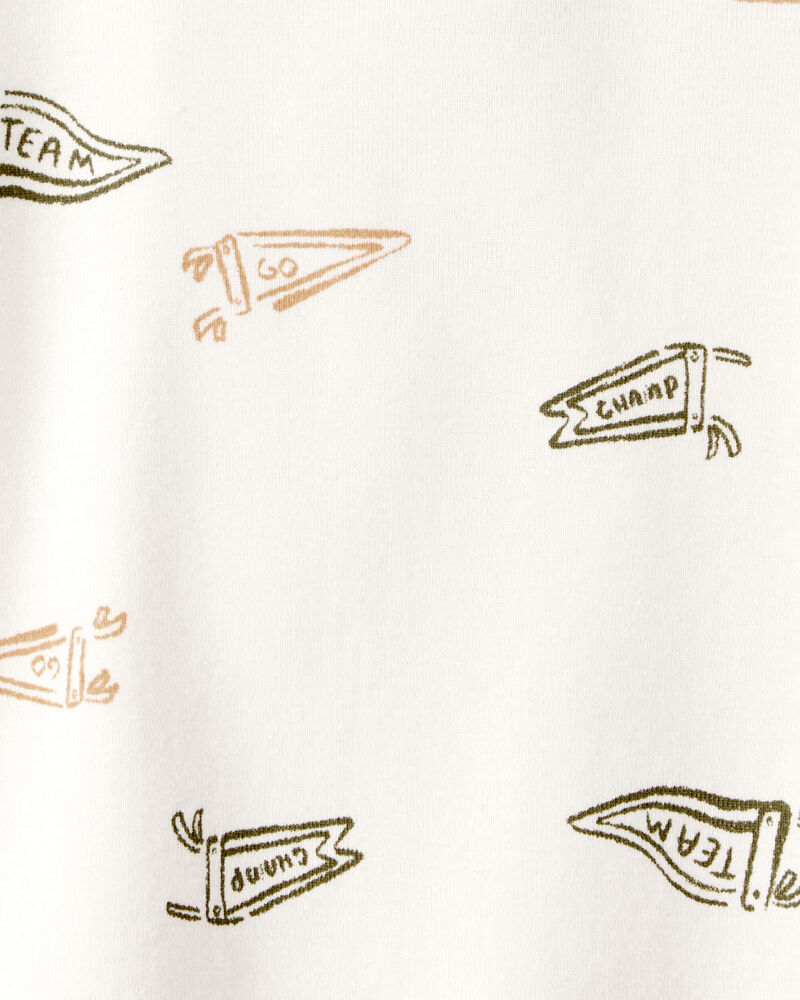 Baby 2-Piece Team Champ Tee & Overall Set - Ivory/Olive, image 5 of 6 slides