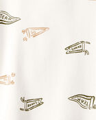 Baby 2-Piece Team Champ Tee & Overall Set - Ivory/Olive, image 5 of 6 slides