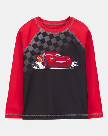 Toddler Boy Disney&copy; Cars Long-Sleeve Rashguard Swim Top - Red, 