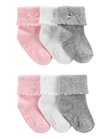 Baby 6-Pack Crew Booties, 