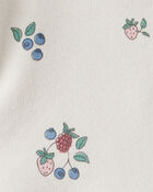 Baby Girl Organic Cotton French Terry Dress in Berry Blossom Print, image 4 of 6 slides