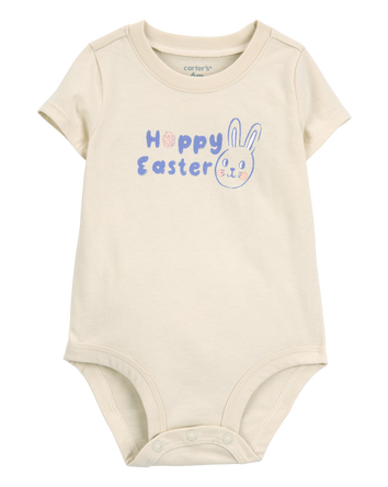 Baby Easter Short-Sleeve Bodysuit - Ivory, 