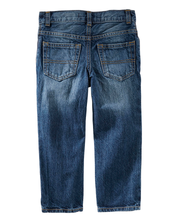 Baby Dark Tint Wash Straight-Leg Jeans, 