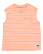 Baby Striped Textured Tank - Orange, image 1 of 3 slides