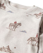 Toddler Organic Cotton Pajamas in Western Rodeo Print, image 2 of 4 slides