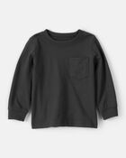 Baby Boy Long-Sleeve Pocket Tee - Black, image 1 of 3 slides