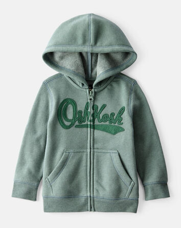 Baby Boy DayDream Fleece Hooded Zip-Up Jacket - Green, 