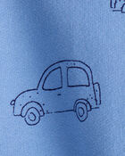 Baby Boy 2-Piece Car Little Brother Long-Sleeve Bodysuit Pant Set - White/Blue, image 5 of 7 slides