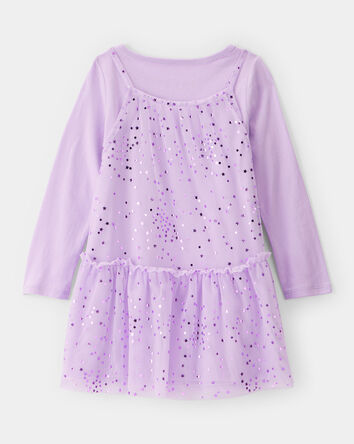 Toddler Girl Star Princess Tulle Dress - Purple, 