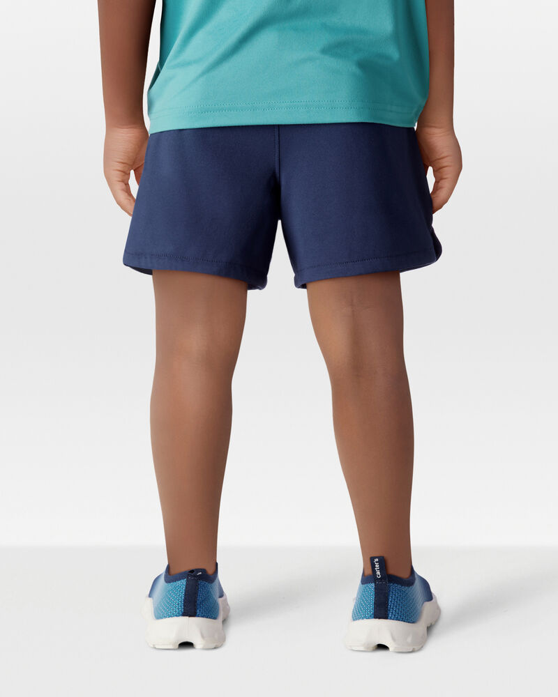 Toddler 2-Piece Active Muscle Tank & Pull-On Shorts Set - Blue, image 8 of 8 slides