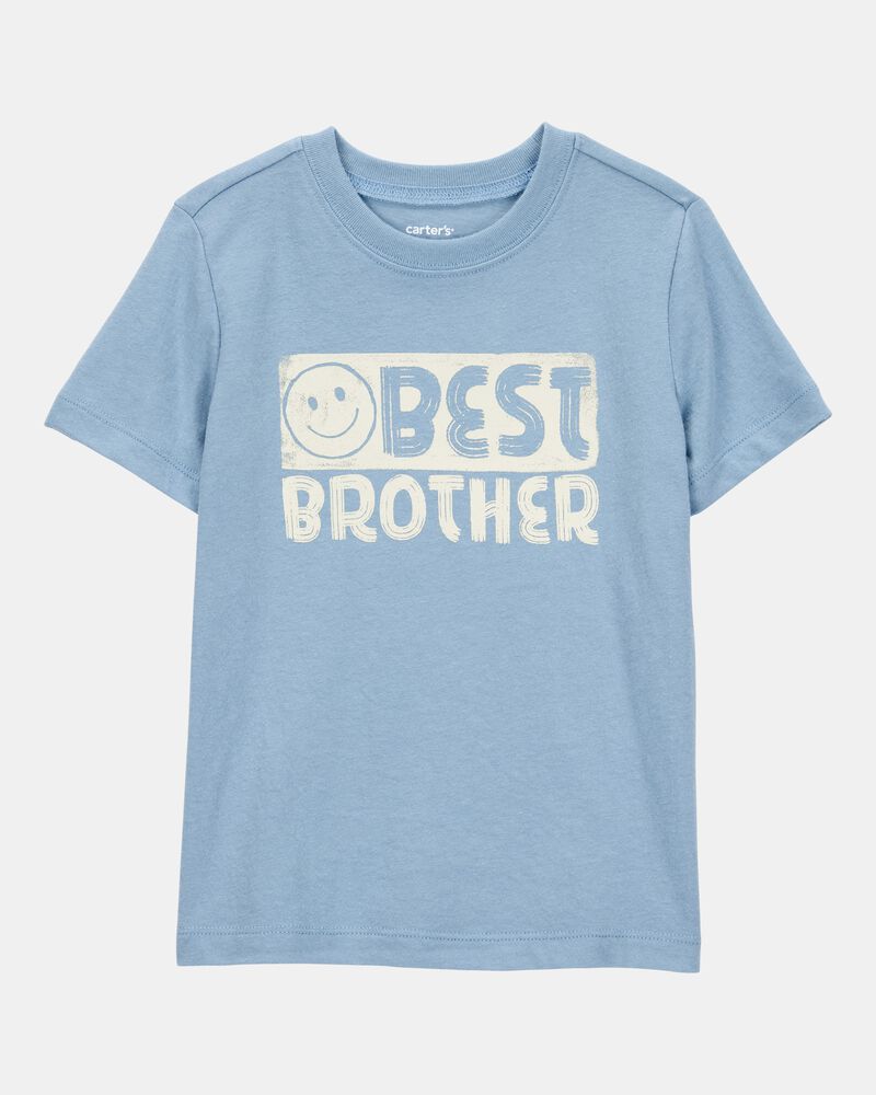 Toddler Boy Best Brother Short-Sleeve Graphic Tee - Blue, image 1 of 3 slides