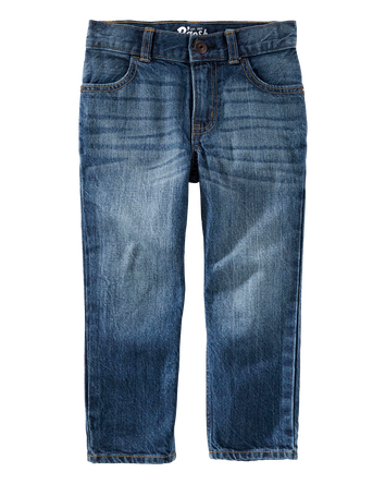 Baby Dark Tint Wash Straight-Leg Jeans, 