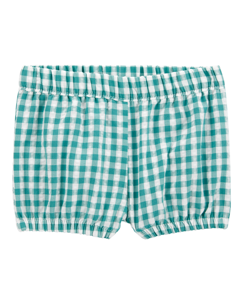 Baby Girl 3-Piece Gingham Outfit Set - Green/Grey, image 2 of 5 slides