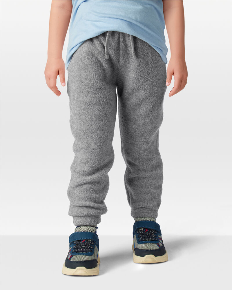 Toddler Boy Fleece Joggers - Grey, image 3 of 6 slides