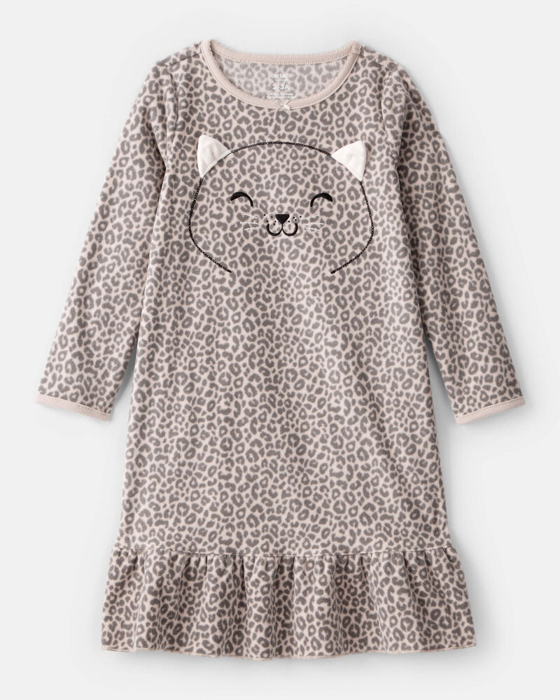 Toddler Girl Cheetah Print Nightgown , image 1 of 3 slides