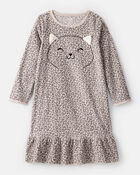 Toddler Girl Cheetah Print Nightgown , image 1 of 3 slides