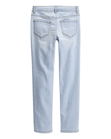 Kid Light Blue Ice Wash Skinny-Leg Jeans, 