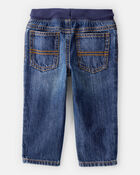 Baby Boy  Pull-On Straight Denim Pants - Medium Wash, image 2 of 4 slides