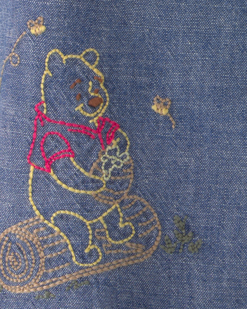 Baby Boy Disney&copy; Winnie the Pooh Chambray Embroidered Button-Down Shirt - Medium Wash, image 3 of 4 slides