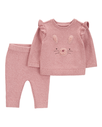 Baby 2-Piece Bunny Pullover & Jogger Set, 
