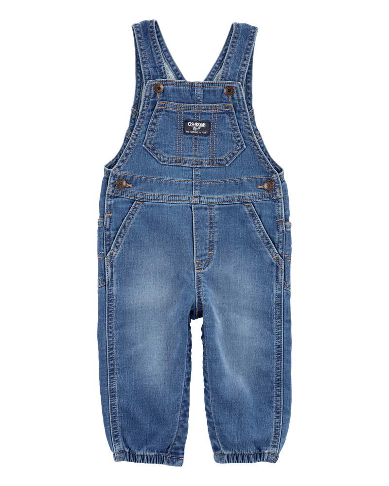 Baby Knit-Like Denim Overalls, image 1 of 5 slides