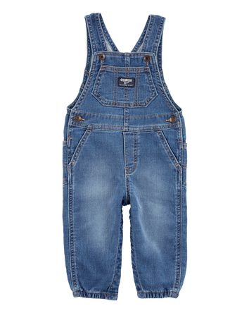 Baby Knit-Like Denim Overalls, 