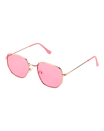 Kid Geometric Aviator Sunglasses - Pink, 