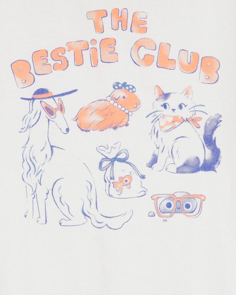 Toddler Besties Short-Sleeve Graphic Tee - Ivory, image 2 of 3 slides