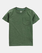 Baby Solid Short-Sleeve Pocket Tee - Dark Green, image 1 of 3 slides