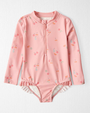 Toddler Girl Recycled Ruffle Swimsuit, 