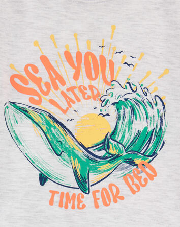 Toddler Boy 2-Piece Whale Loose Fit Pajamas, 