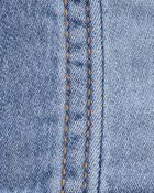 Baby Girl Denim Knit-Like Jacket - Medium Wash, image 2 of 3 slides