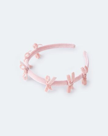 Toddler Girl Velvety Bow Headband - Light Pink, 