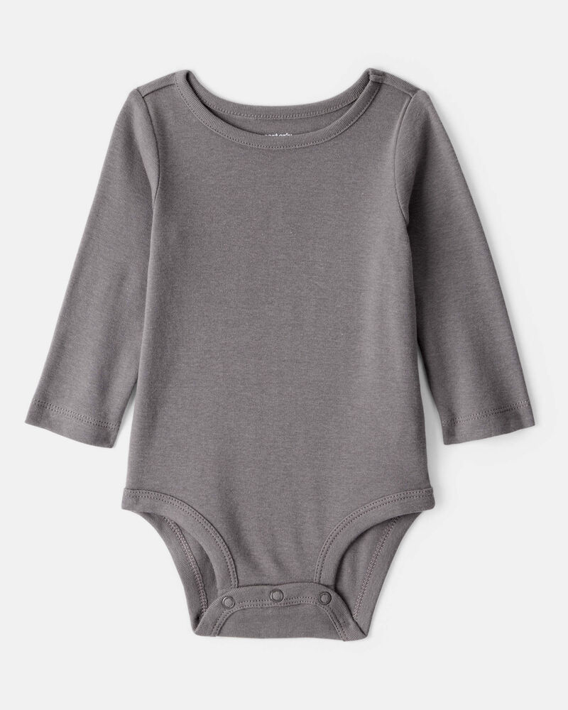 Baby Girl 2-Piece Leopard Print Long-Sleeve Dress Set - Grey/Brown, image 3 of 6 slides