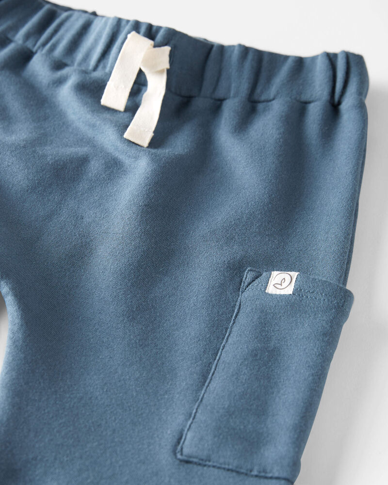 Toddler 2-Pack Organic Cotton Pants - Deep Teal/Heather Grey, image 2 of 4 slides