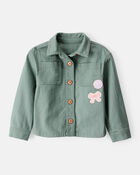 Toddler Girl Patchwork Cotton Long-Sleeve Utility Fashion Jacket - Green, image 1 of 4 slides