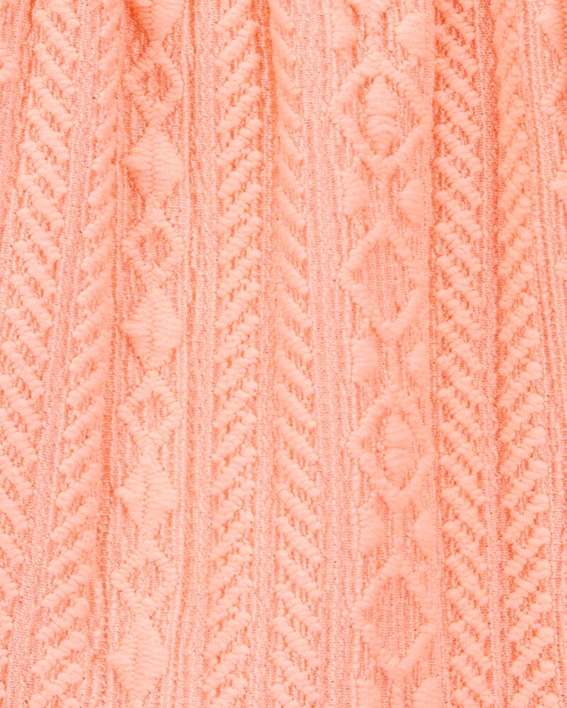 Baby Flutter Knit Textured Dress - Pink, image 4 of 6 slides