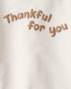 Baby 2-Piece Acorn Thanksgiving Print Cotton Long-Sleeve Tee & Pant Set - White, image 4 of 6 slides