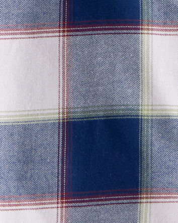 Boys Plaid Cotton Long-Sleeve Button-Down Shirt, 