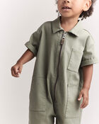 Toddler Day Out&trade; Cropped Jumpsuit - Olive, image 2 of 7 slides