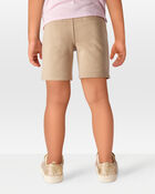 Toddler 3-Pack Ponte Knit Uniform Shorts - Khaki, image 6 of 6 slides