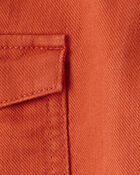 Baby Boy  Cotton Twill Pull-On Cargo Joggers - Orange, image 4 of 5 slides