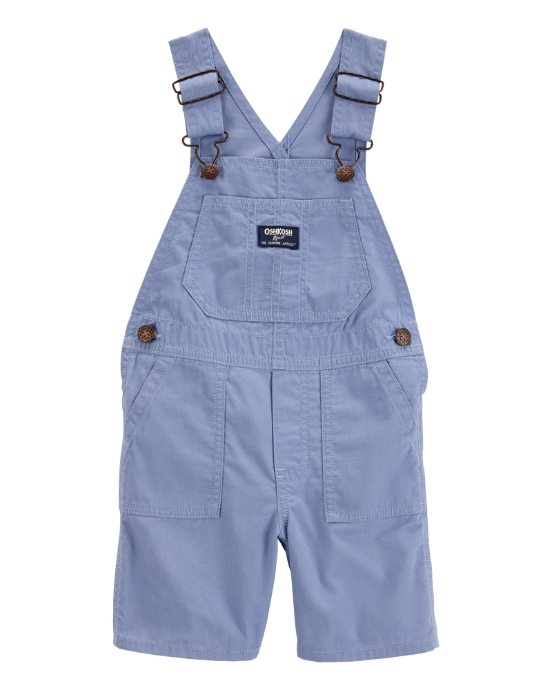 Toddler Canvas Shortalls - Blue, image 1 of 4 slides